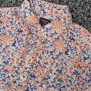 UNTUCKit Shirt Mens Medium 100% Linen Short Sleeve Button Front AOP